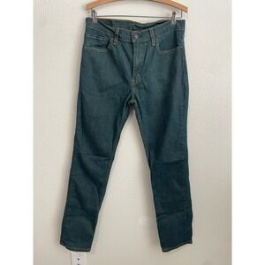 Levi's 511 Slim Fit Jeans Mens 33x32 Dark Teal Blue Excellent WaterLess Denim